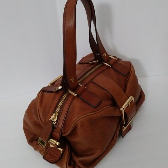 Michael Michael Kors  Brown Leather Purse Satchel Bag RARE - Picture 3 of 16